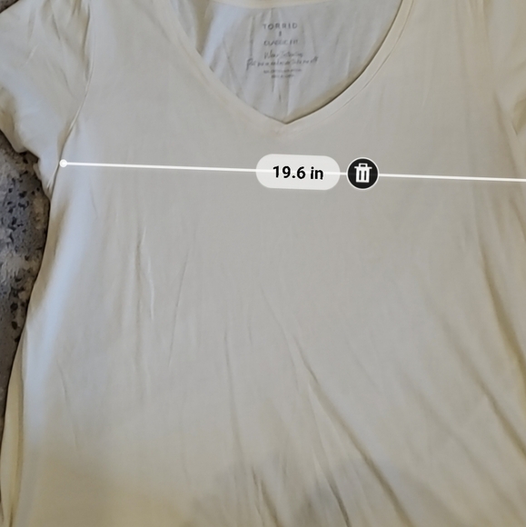 Torrid Premium White Classic-Fit V Neck T-Shirt Size 2 - Picture 9 of 9